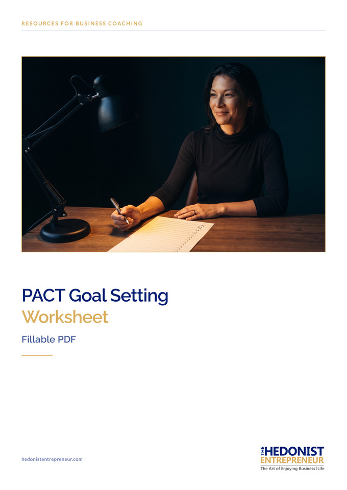 PACT Goals - Goal Setting Worksheet (PDF) cover